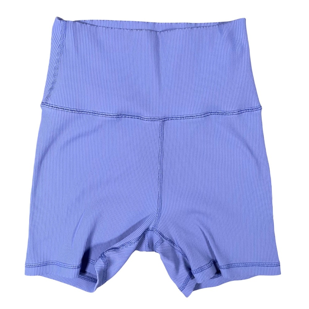 OFFLINE by Aerie Ribbed High Waisted Biker Shorts Size M Blue Sporty Athletic